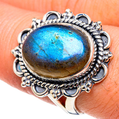 Labradorite Rings handcrafted by Ana Silver Co - RING95600