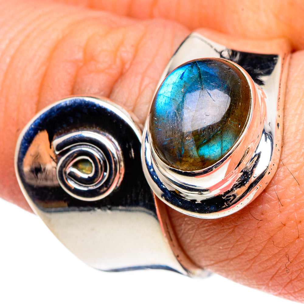 Labradorite Rings handcrafted by Ana Silver Co - RING95601