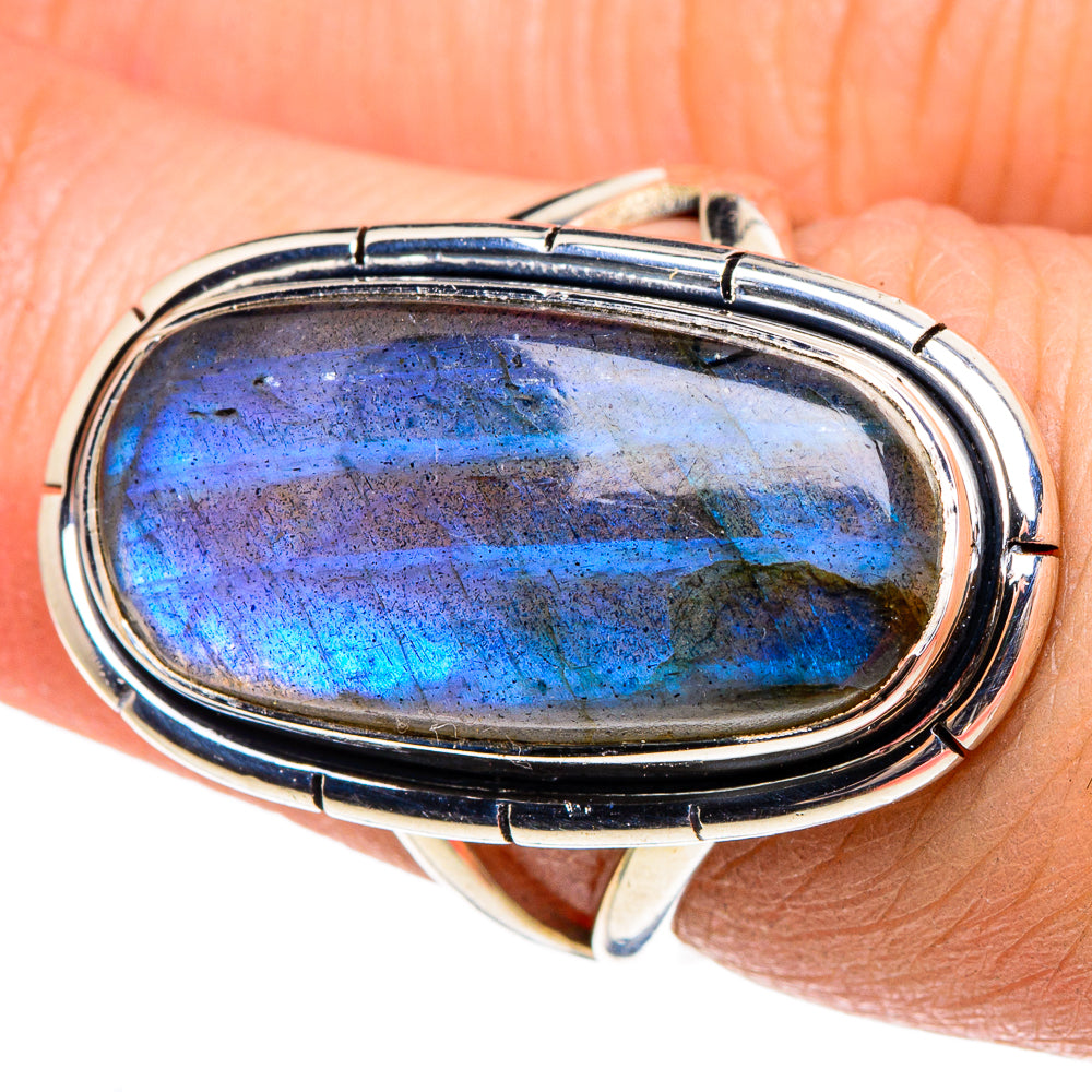 Labradorite Rings handcrafted by Ana Silver Co - RING95602