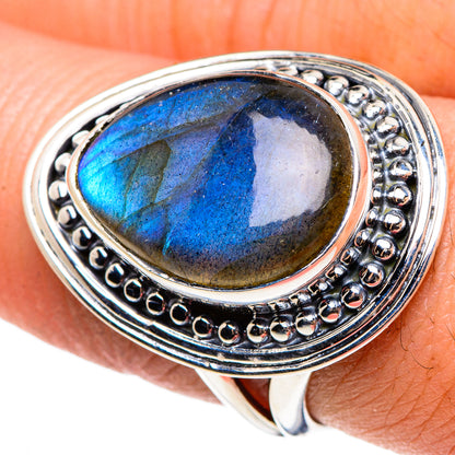 Labradorite Rings handcrafted by Ana Silver Co - RING95603