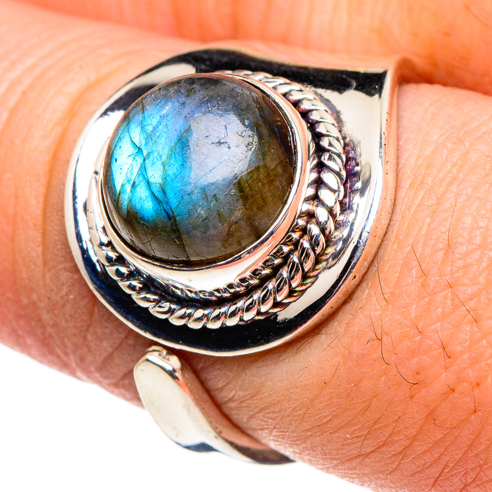 Labradorite Rings handcrafted by Ana Silver Co - RING95605