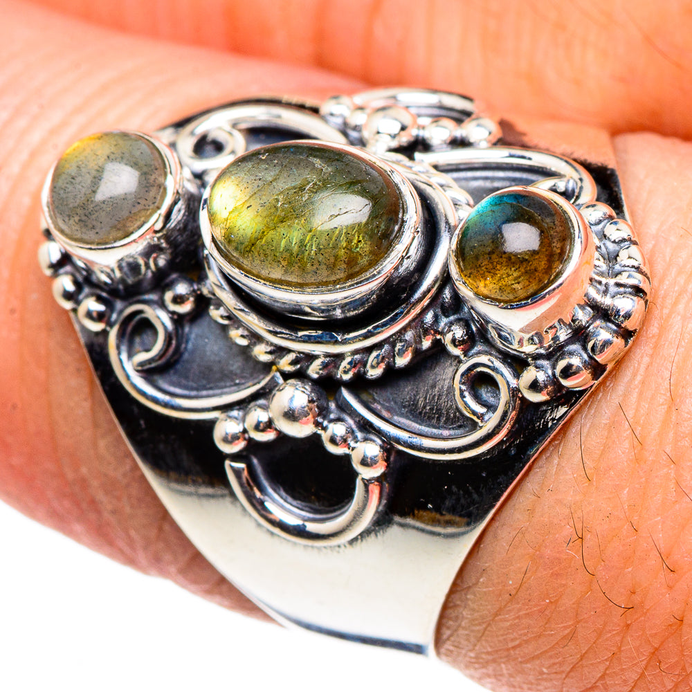 Labradorite Rings handcrafted by Ana Silver Co - RING95606