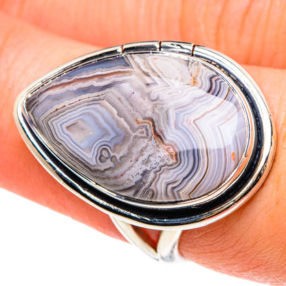Laguna Lace Agate Rings handcrafted by Ana Silver Co - RING95620