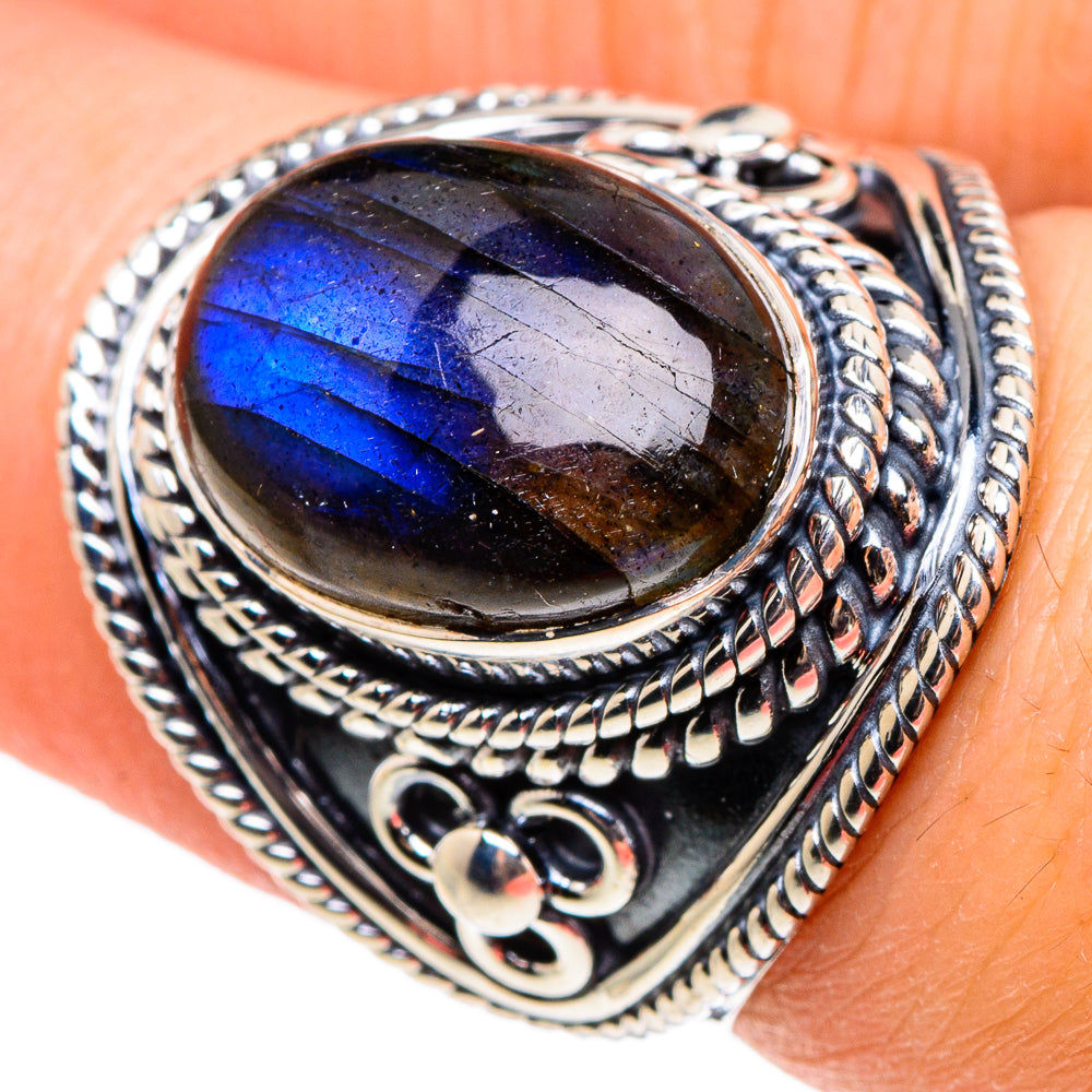 Labradorite Rings handcrafted by Ana Silver Co - RING95625