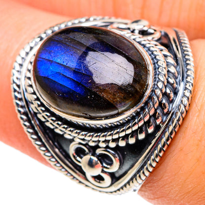 Labradorite Rings handcrafted by Ana Silver Co - RING95625