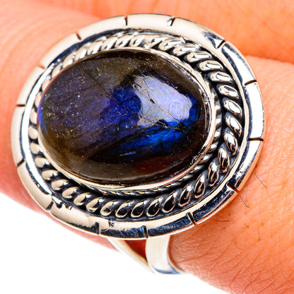 Labradorite Rings handcrafted by Ana Silver Co - RING95626