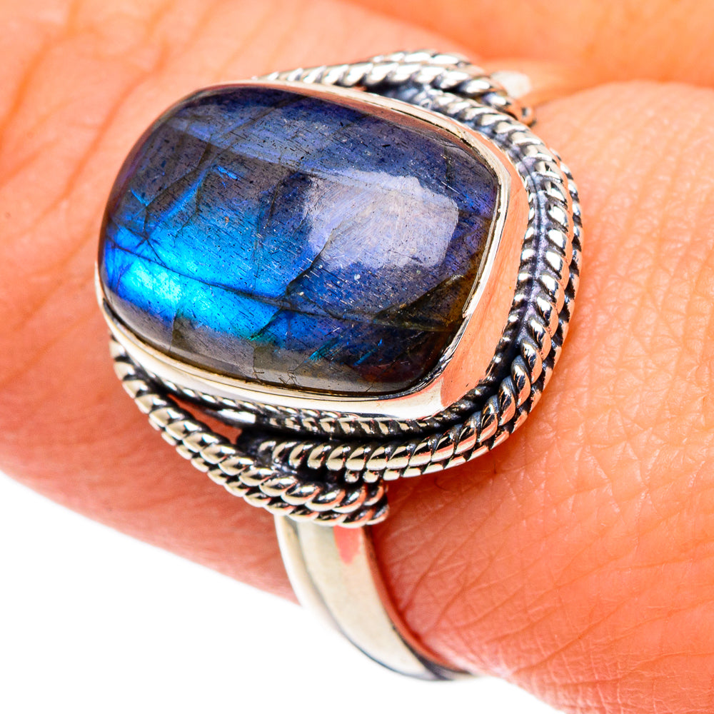 Labradorite Rings handcrafted by Ana Silver Co - RING95627