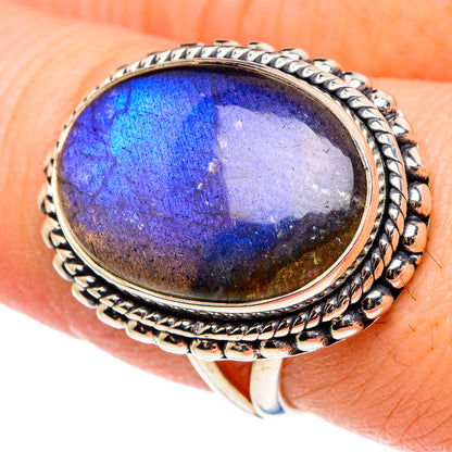Labradorite Rings handcrafted by Ana Silver Co - RING95628