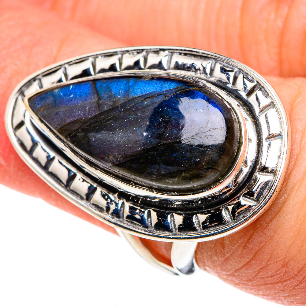 Labradorite Rings handcrafted by Ana Silver Co - RING95629