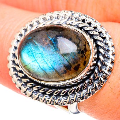Labradorite Rings handcrafted by Ana Silver Co - RING95630