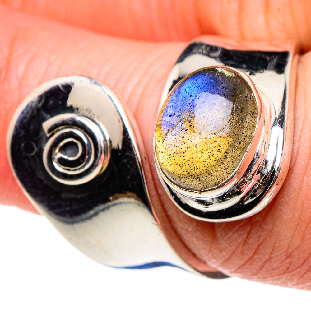 Labradorite Rings handcrafted by Ana Silver Co - RING95631