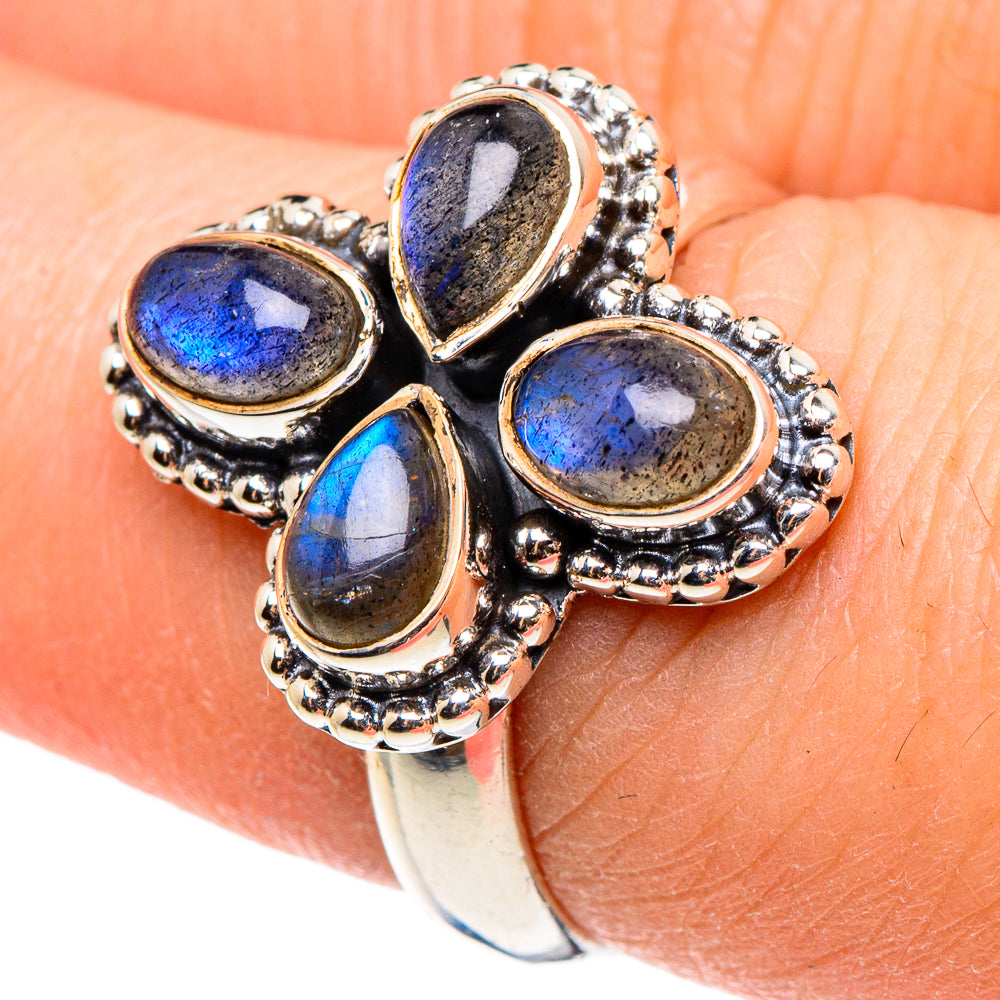 Labradorite Rings handcrafted by Ana Silver Co - RING95636