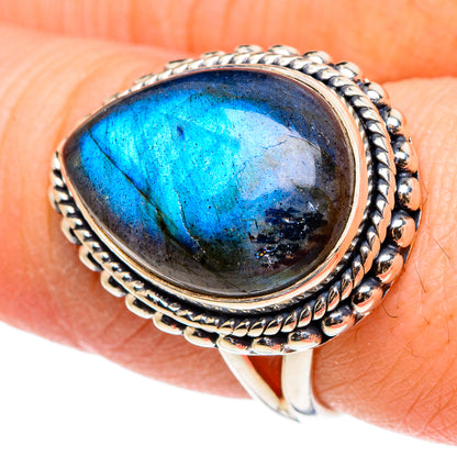 Labradorite Rings handcrafted by Ana Silver Co - RING95645