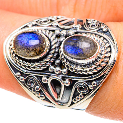 Labradorite Rings handcrafted by Ana Silver Co - RING95647