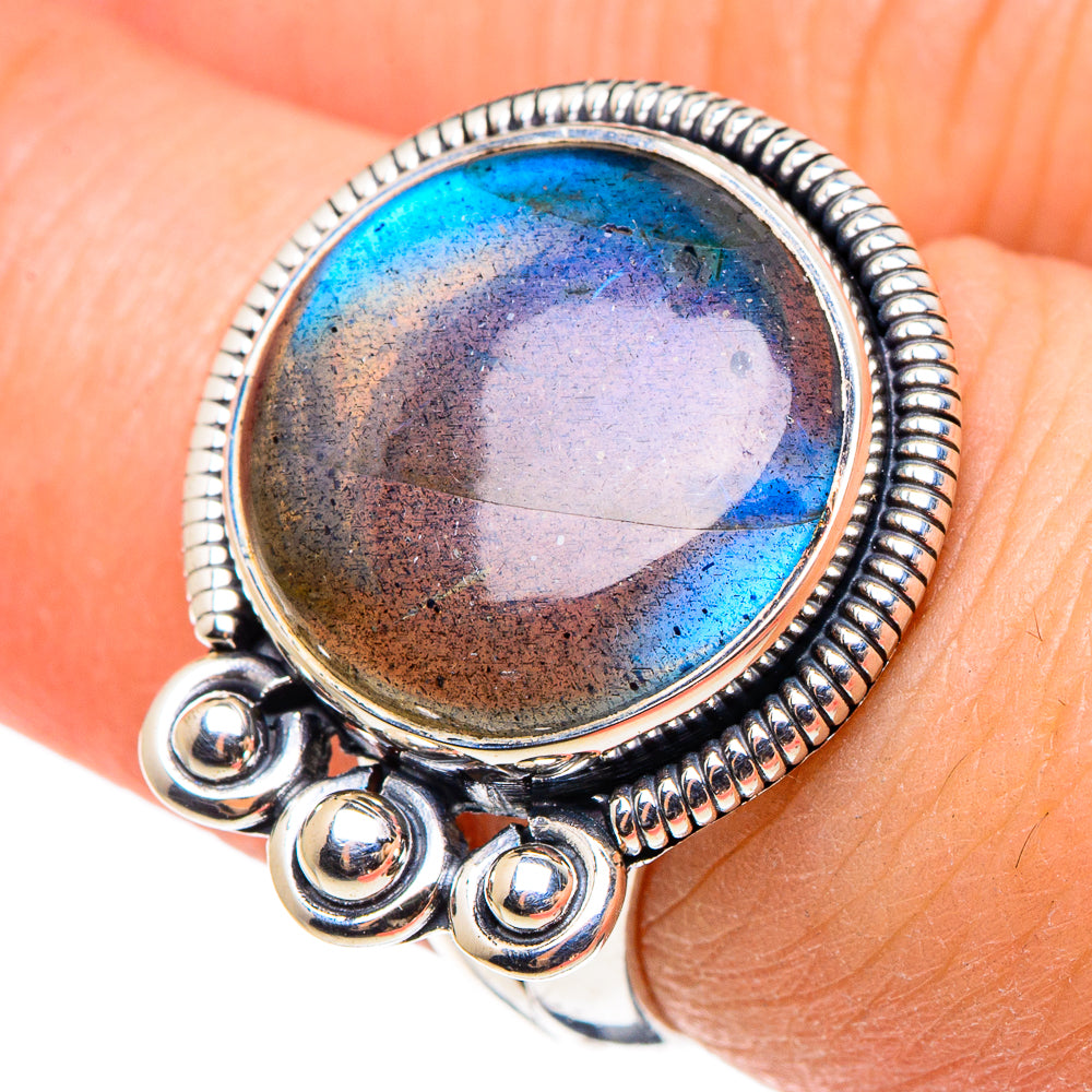 Labradorite Rings handcrafted by Ana Silver Co - RING95650