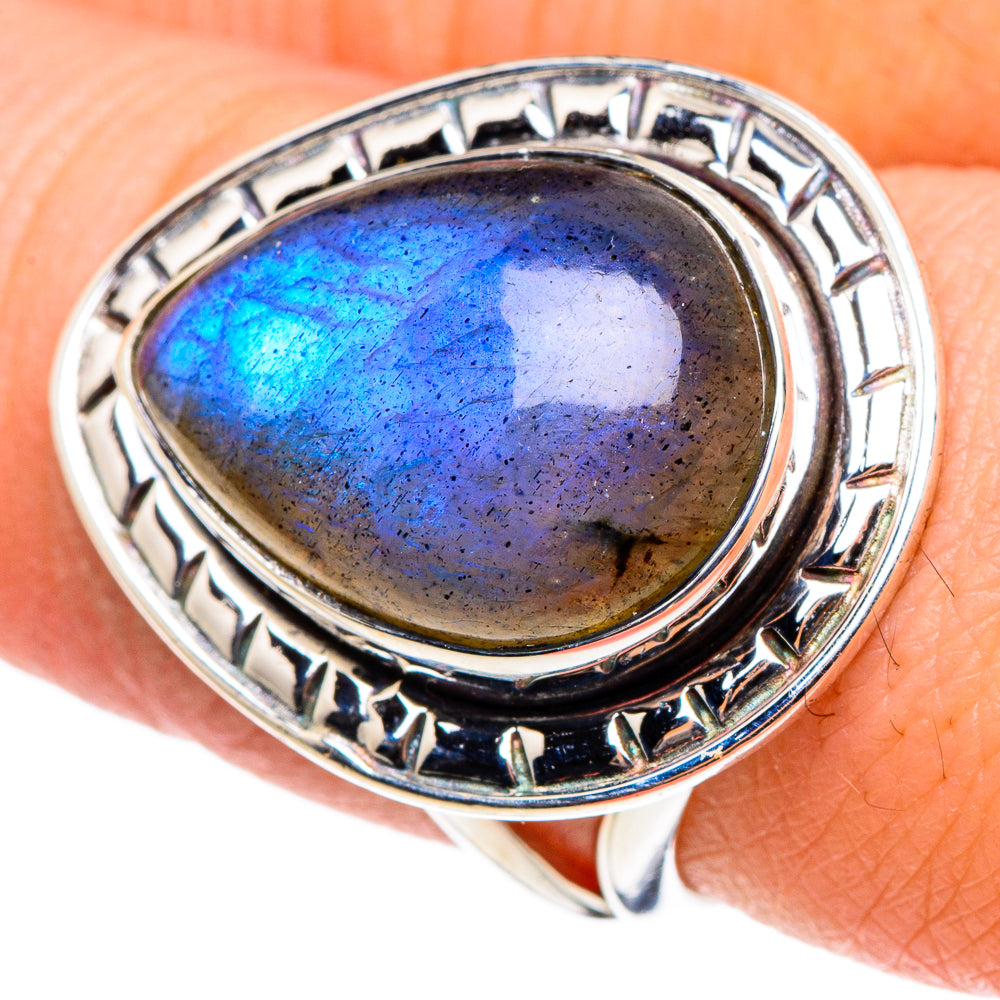 Labradorite Rings handcrafted by Ana Silver Co - RING95651