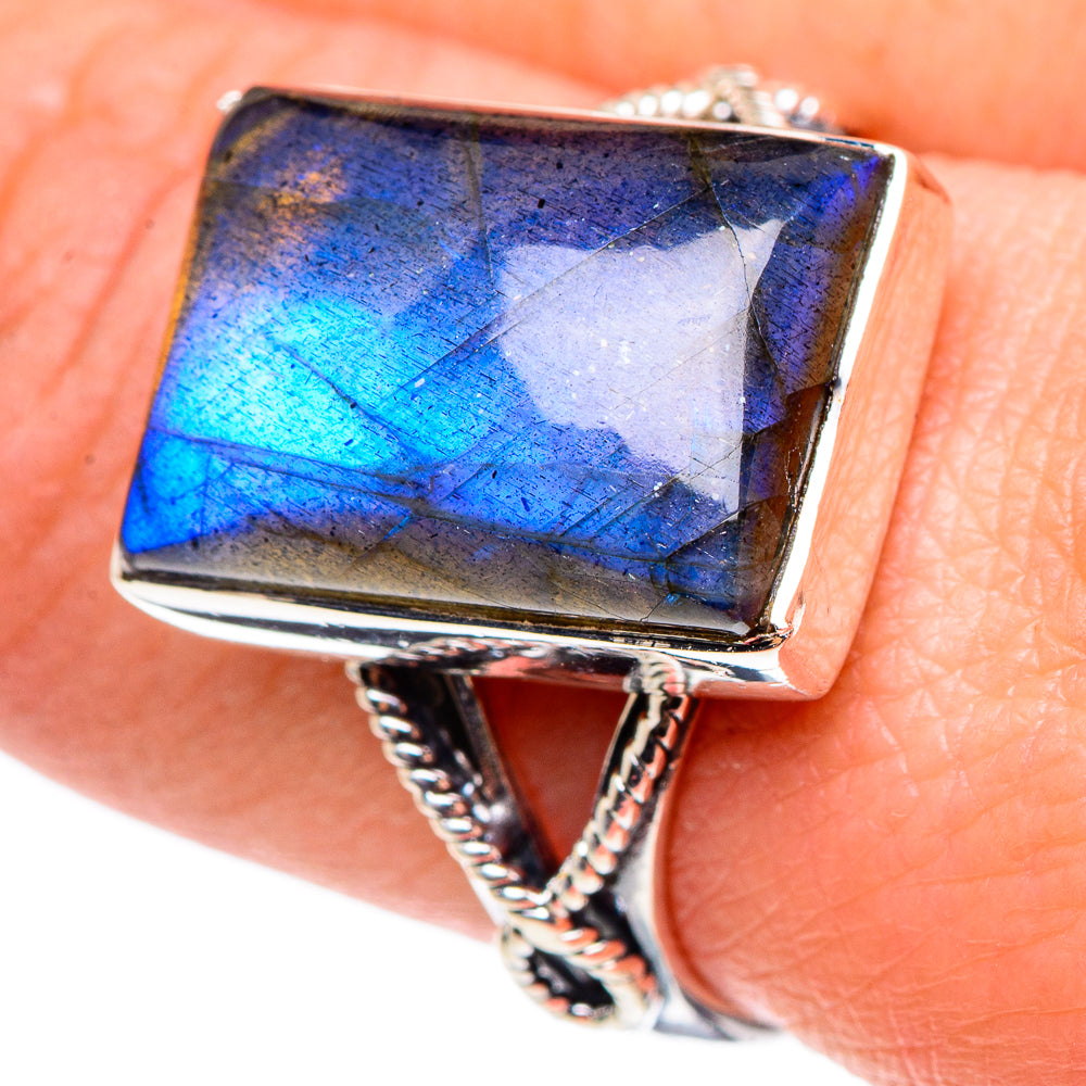 Labradorite Rings handcrafted by Ana Silver Co - RING95652