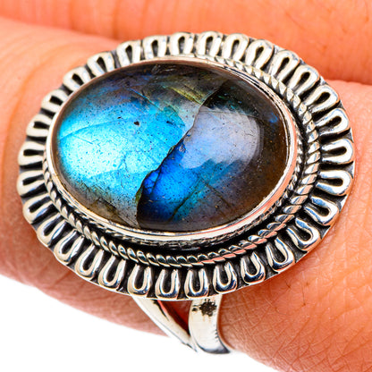 Labradorite Rings handcrafted by Ana Silver Co - RING95653