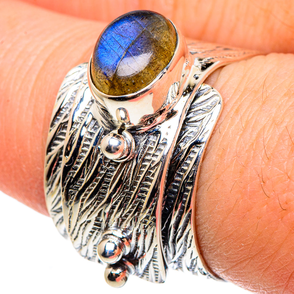 Labradorite Rings handcrafted by Ana Silver Co - RING95655