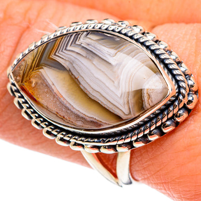 Laguna Lace Agate Rings handcrafted by Ana Silver Co - RING95660