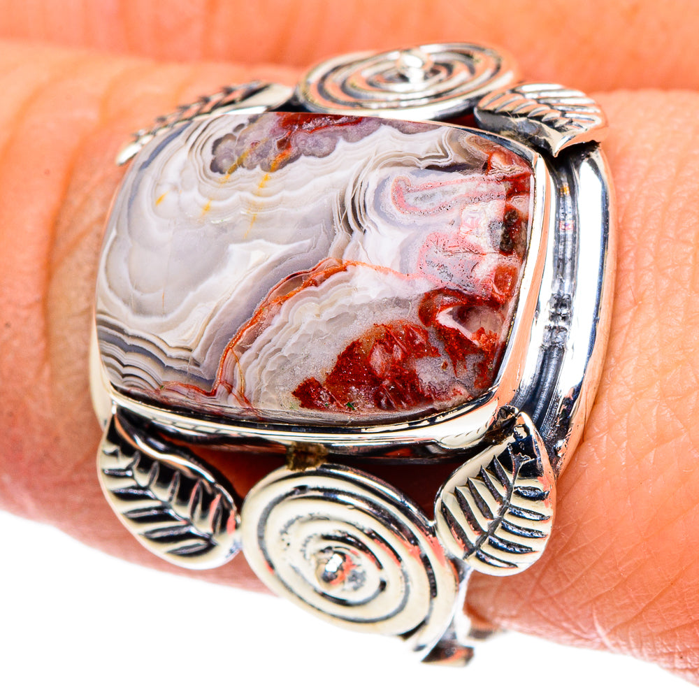 Crazy Lace Agate Rings handcrafted by Ana Silver Co - RING95664
