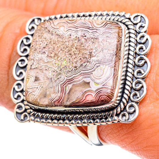 Crazy Lace Agate Rings handcrafted by Ana Silver Co - RING95665