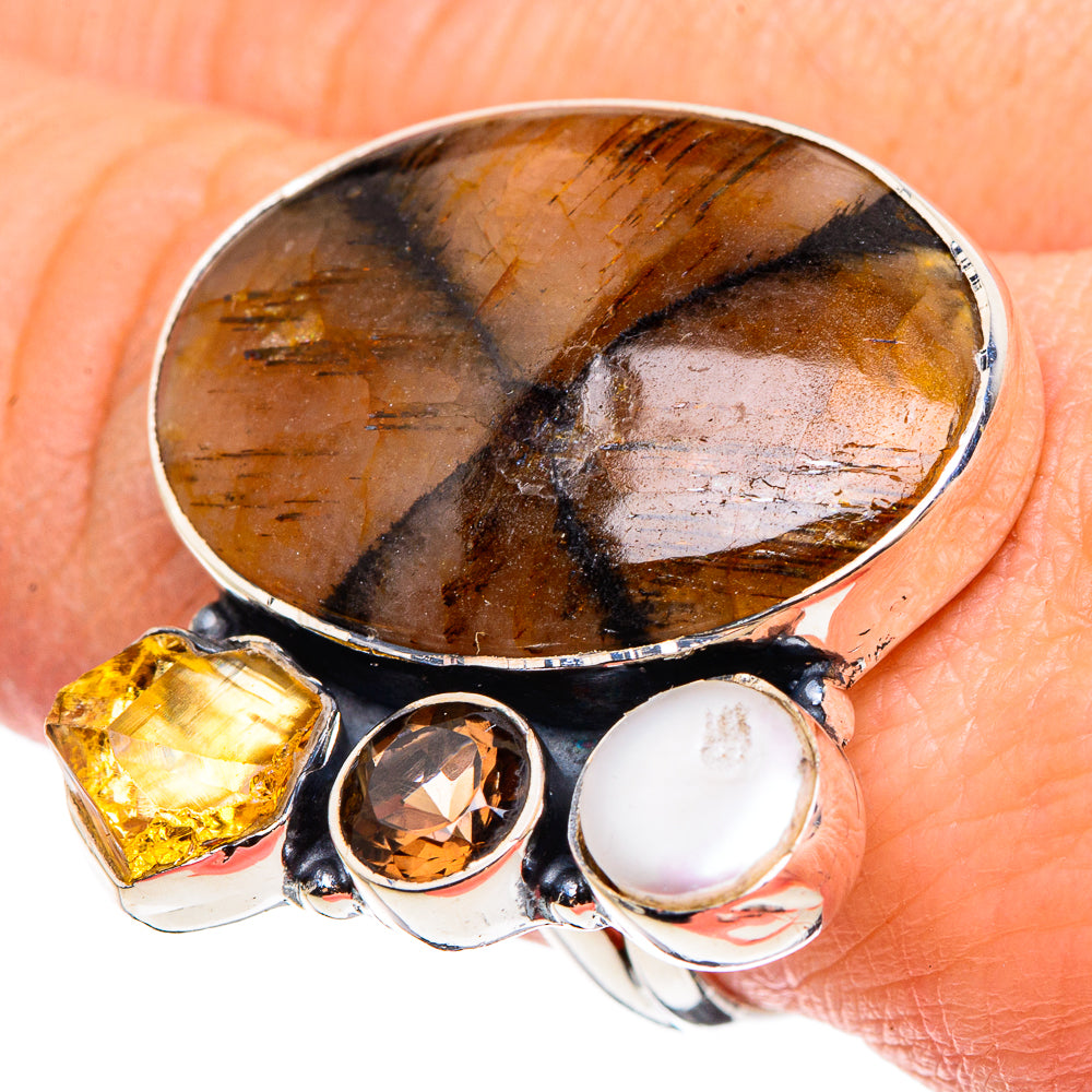 Chiastolite Rings handcrafted by Ana Silver Co - RING95667