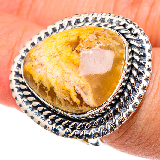 Plume Agate Rings handcrafted by Ana Silver Co - RING95674