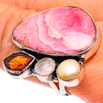 Rhodochrosite Rings handcrafted by Ana Silver Co - RING95675