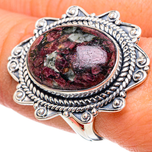 Russian Eudialyte Rings handcrafted by Ana Silver Co - RING95679