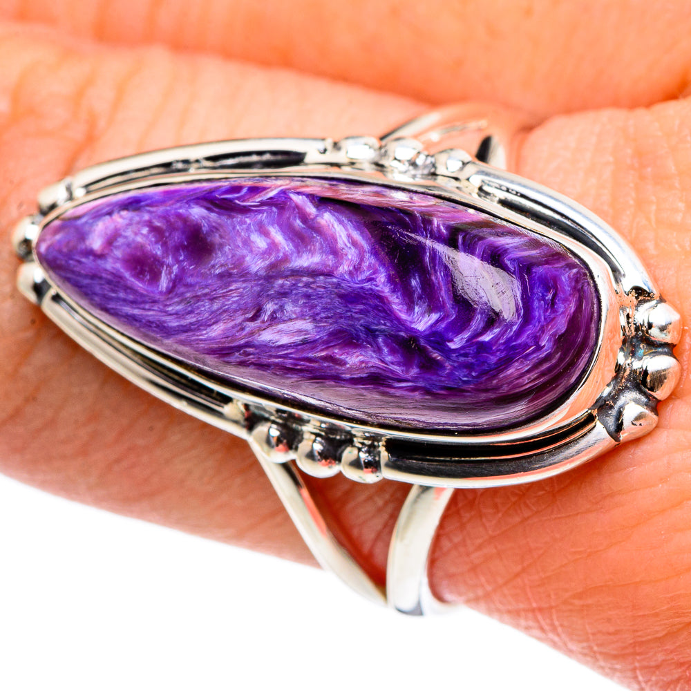Charoite Rings handcrafted by Ana Silver Co - RING95680