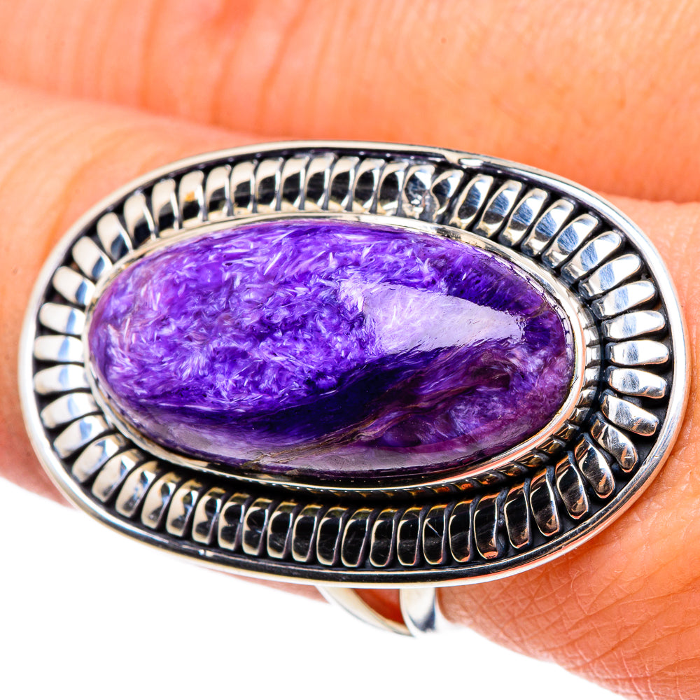 Charoite Rings handcrafted by Ana Silver Co - RING95681