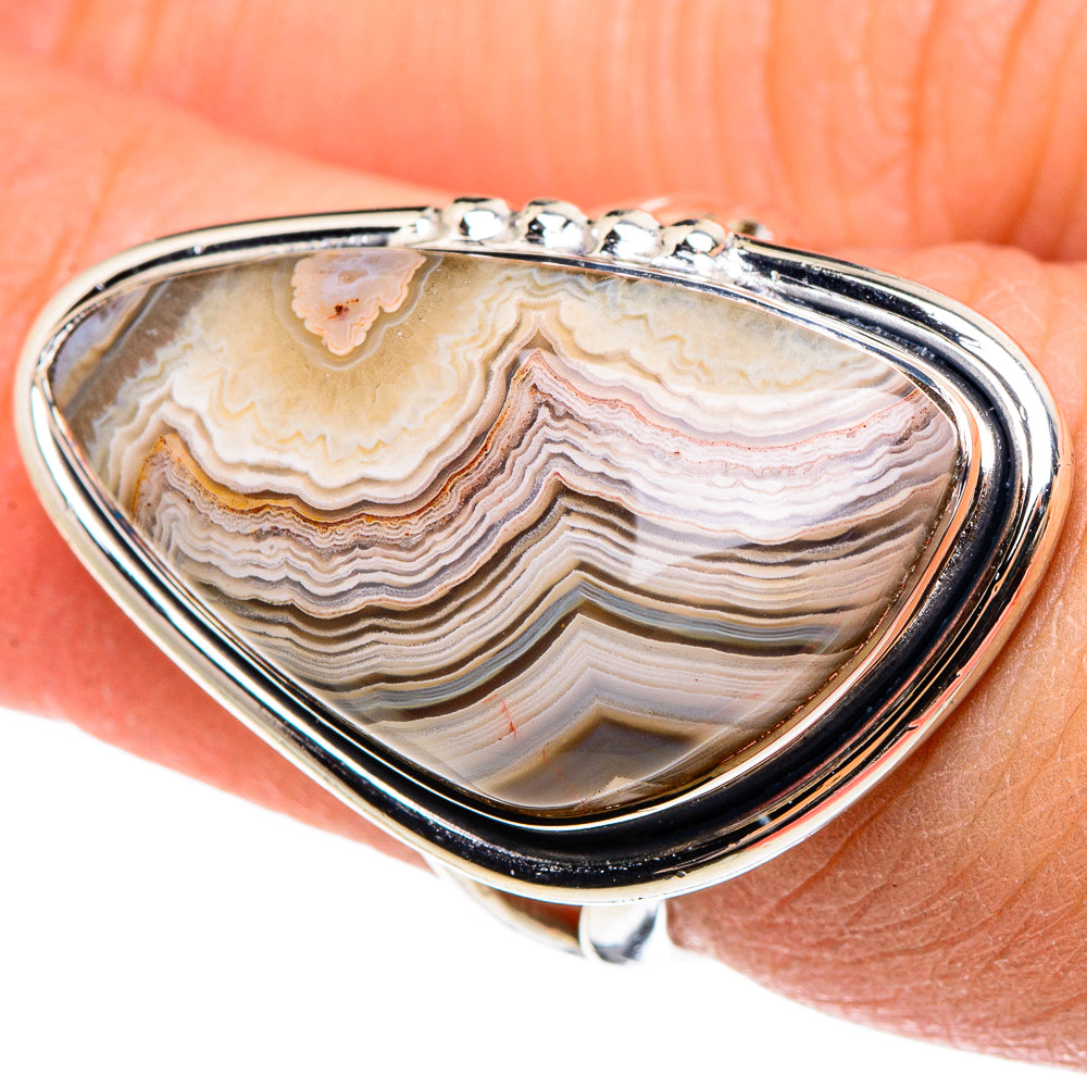 Laguna Lace Agate Rings handcrafted by Ana Silver Co - RING95684