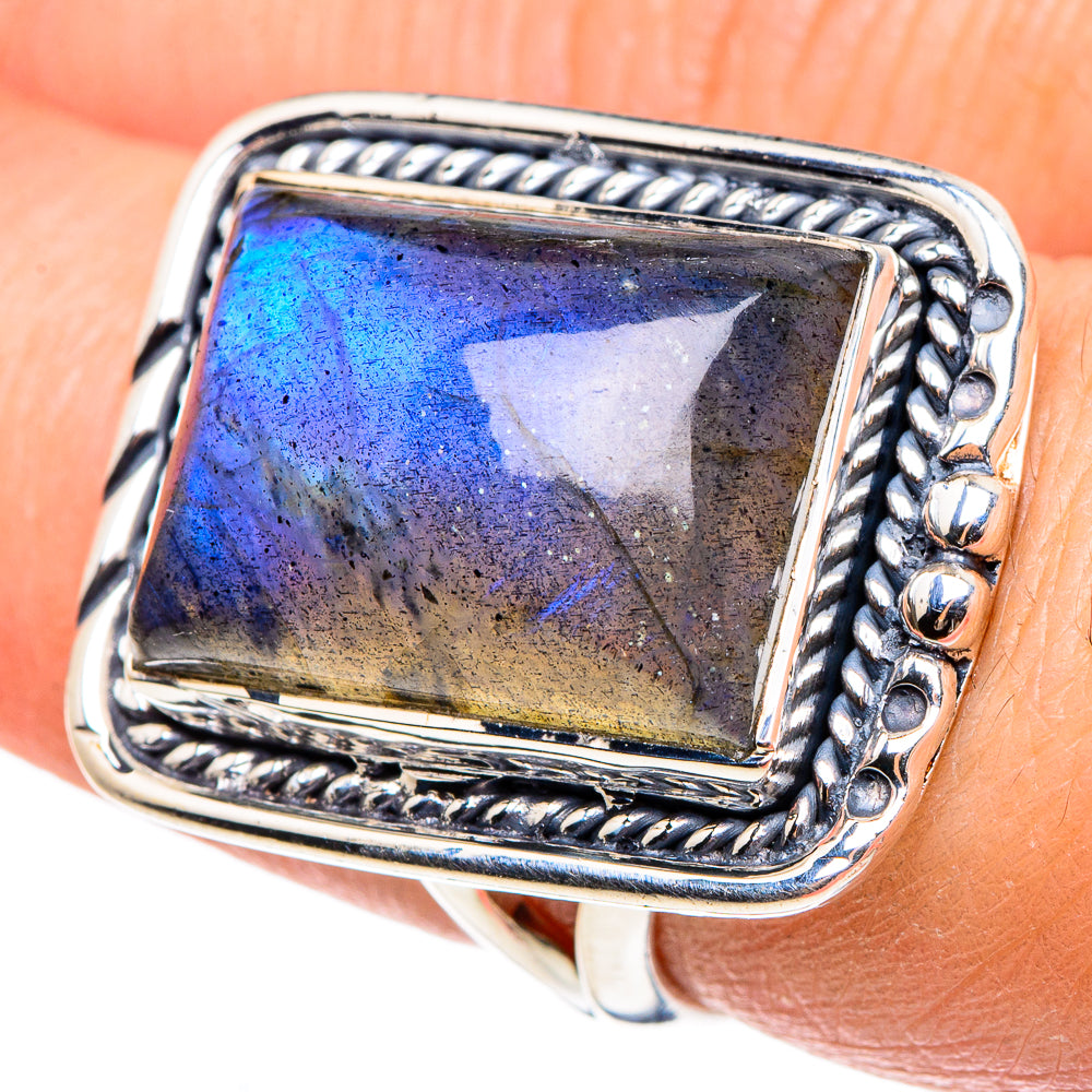 Labradorite Rings handcrafted by Ana Silver Co - RING95692