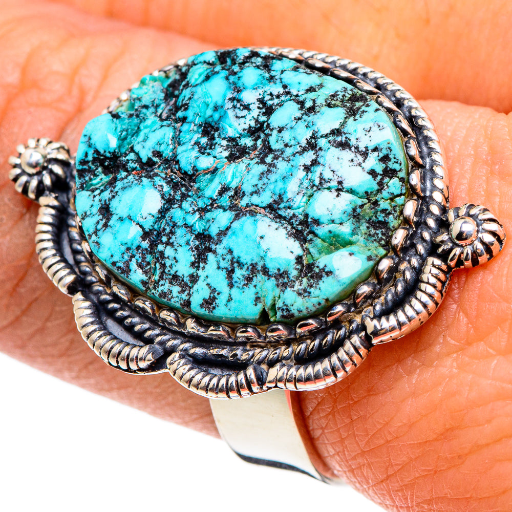 Tibetan Turquoise Rings handcrafted by Ana Silver Co - RING95695
