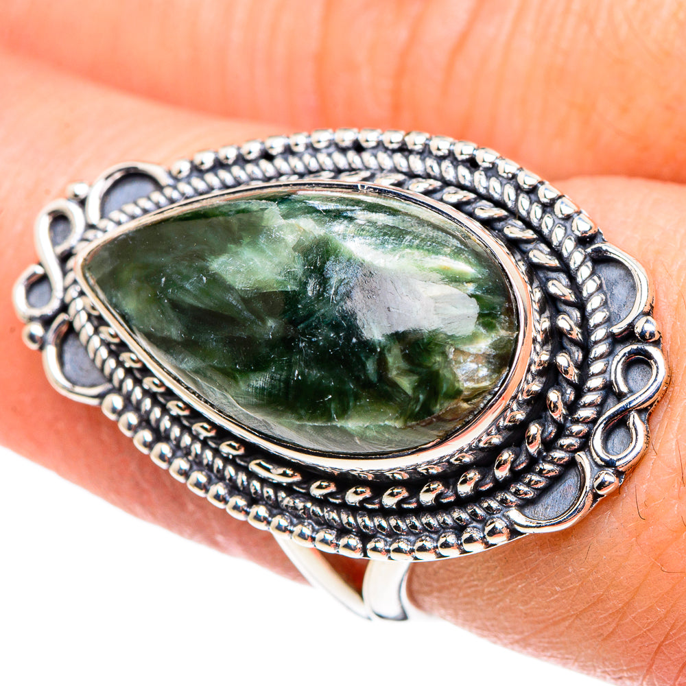 Seraphinite Rings handcrafted by Ana Silver Co - RING95699