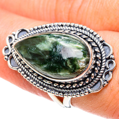 Seraphinite Rings handcrafted by Ana Silver Co - RING95699