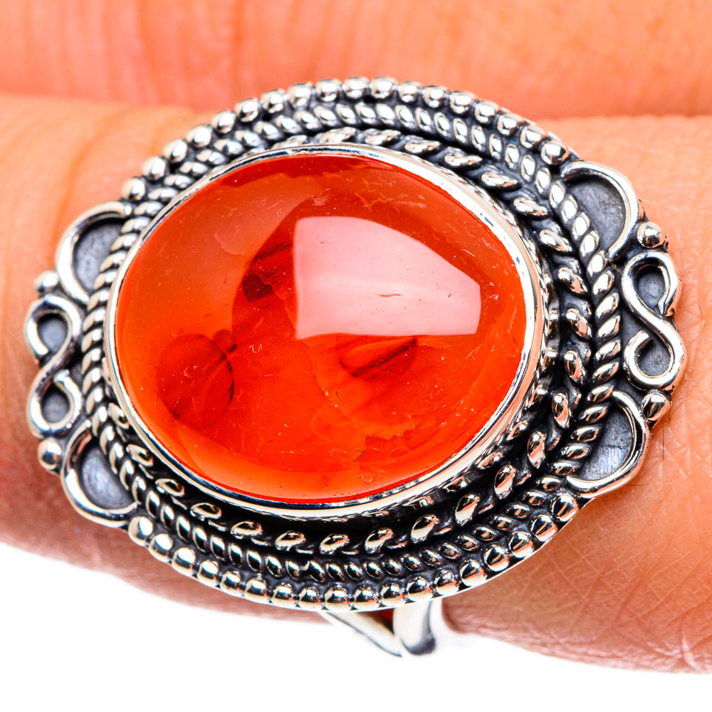 Carnelian Rings handcrafted by Ana Silver Co - RING95717