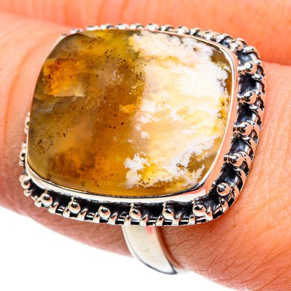 Plume Agate Rings handcrafted by Ana Silver Co - RING95718