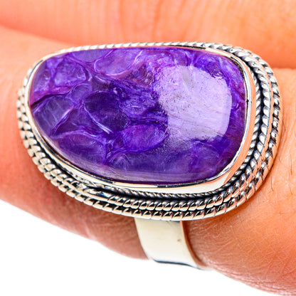 Charoite Rings handcrafted by Ana Silver Co - RING95723