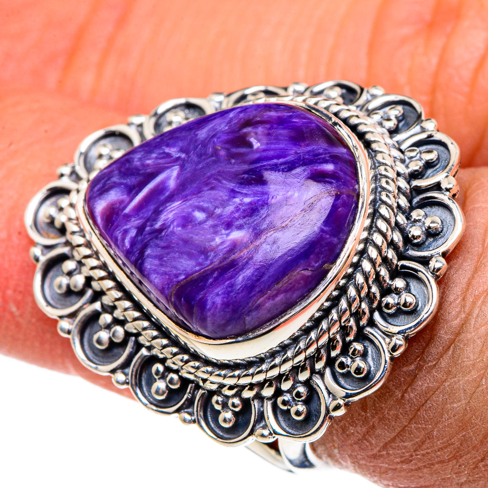 Charoite Rings handcrafted by Ana Silver Co - RING95724