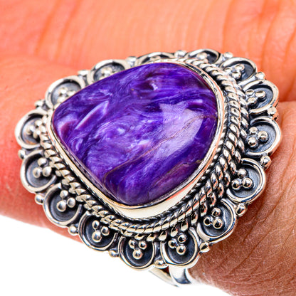 Charoite Rings handcrafted by Ana Silver Co - RING95724