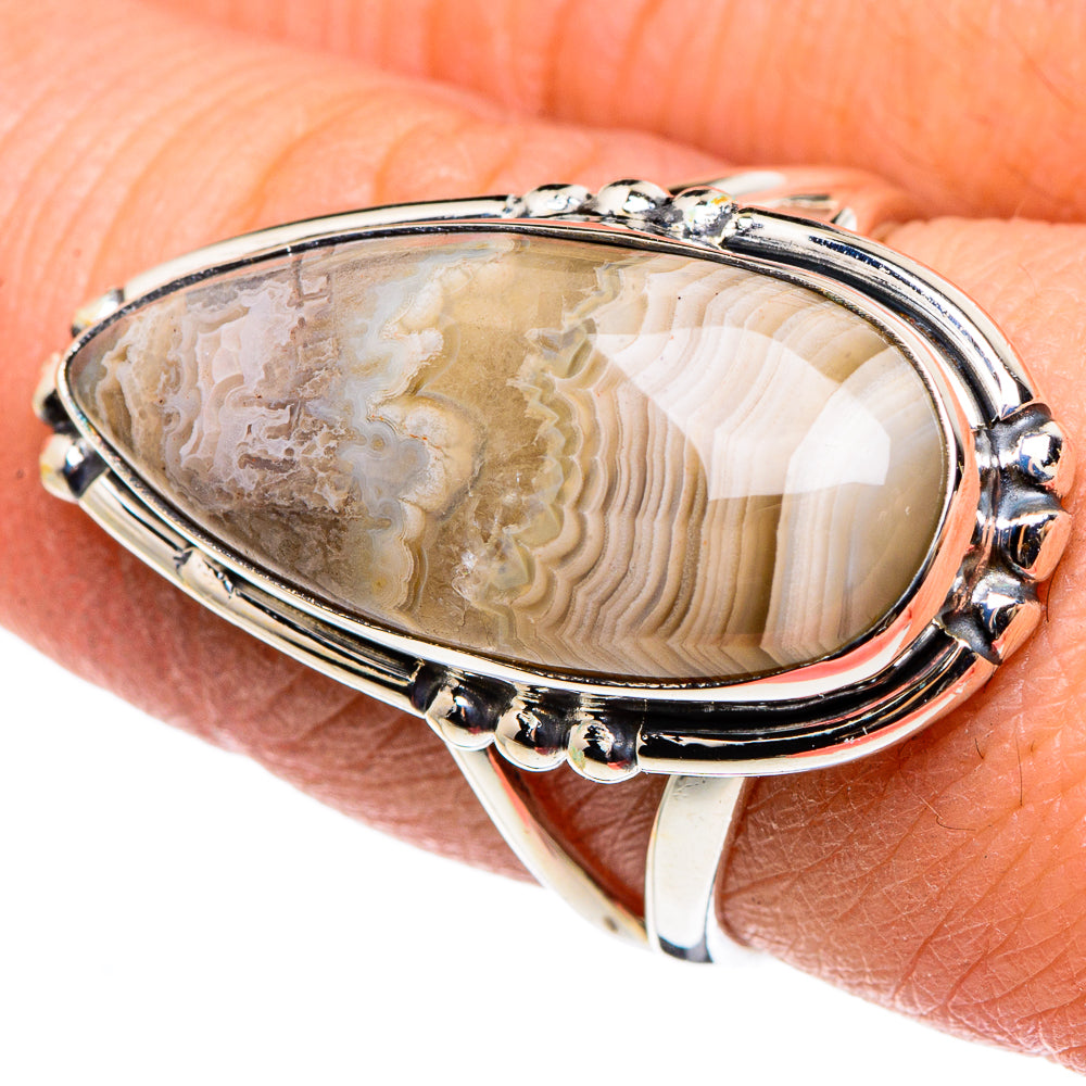 Laguna Lace Agate Rings handcrafted by Ana Silver Co - RING95728