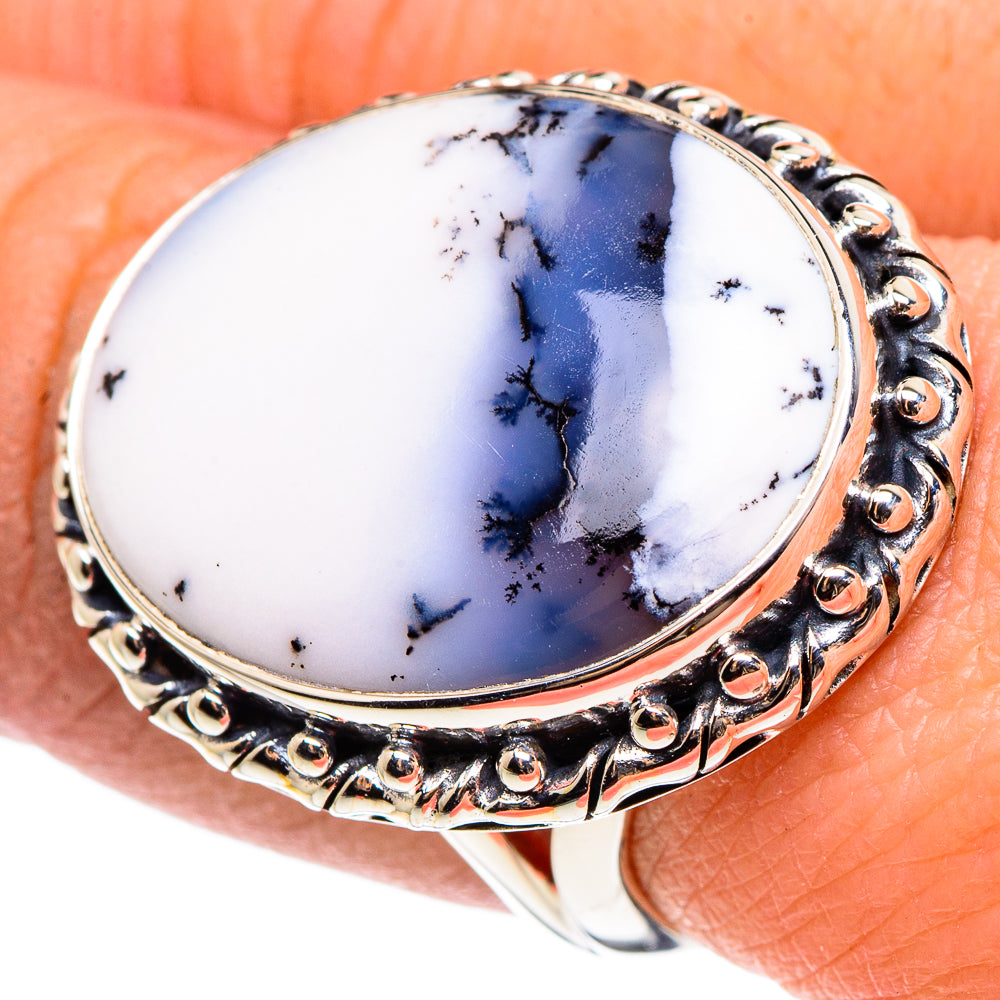 Dendritic Opal Rings handcrafted by Ana Silver Co - RING95732