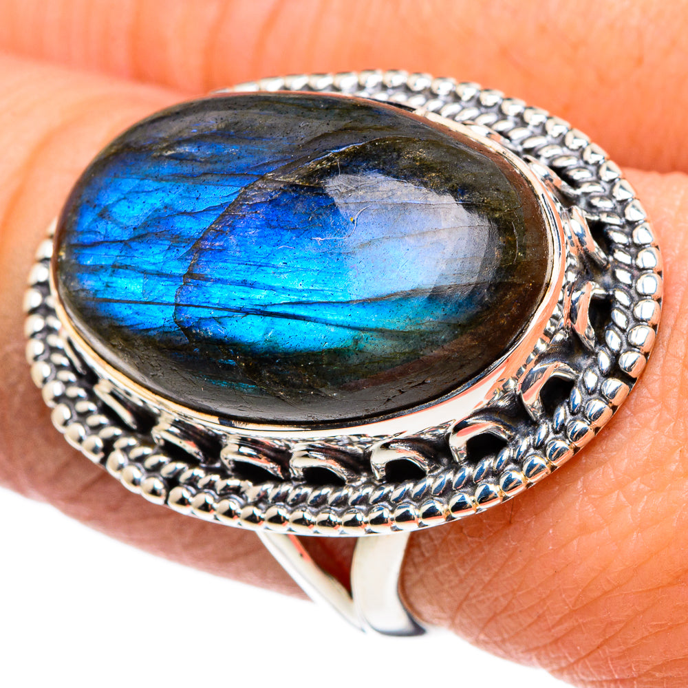 Labradorite Rings handcrafted by Ana Silver Co - RING95743