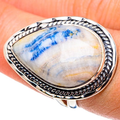 Blue Scheelite Rings handcrafted by Ana Silver Co - RING95744