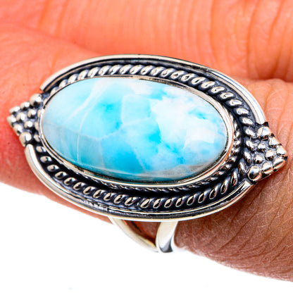 Larimar Rings handcrafted by Ana Silver Co - RING95747