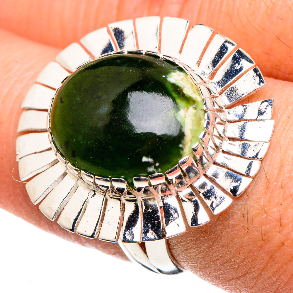 Australian Green Opal Rings handcrafted by Ana Silver Co - RING95754