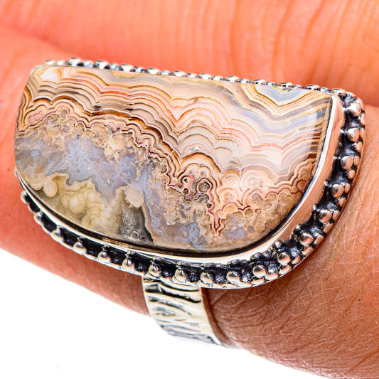 Laguna Lace Agate Rings handcrafted by Ana Silver Co - RING95759