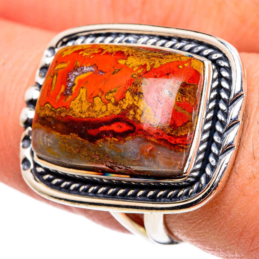 Morocco Agate Rings handcrafted by Ana Silver Co - RING95760